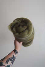 Load image into Gallery viewer, Frosted Fern - 4 oz Merino + Rambouillet Luxury Fiber Batt
