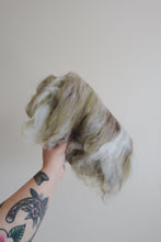 Load image into Gallery viewer, Frosty Forest - 4 oz Rambouillet + Merino + Camel Luxury Fiber Batt