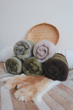 Load image into Gallery viewer, Early Winter - 4 oz Rambouillet + Merino + Camel Luxury Fiber Batt