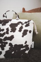 Load image into Gallery viewer, Cow Print - Sock Sized Project Bag
