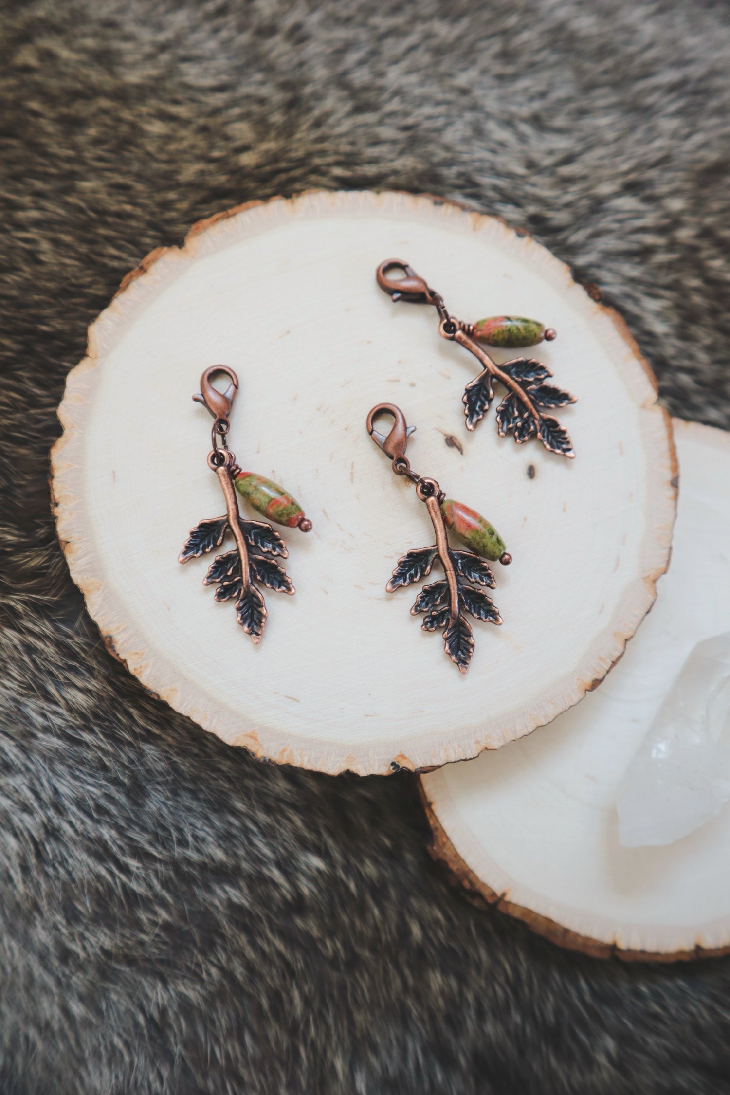 Copper Leaf + Unakite // Progress Keeper Horse Feather Fiber Arts