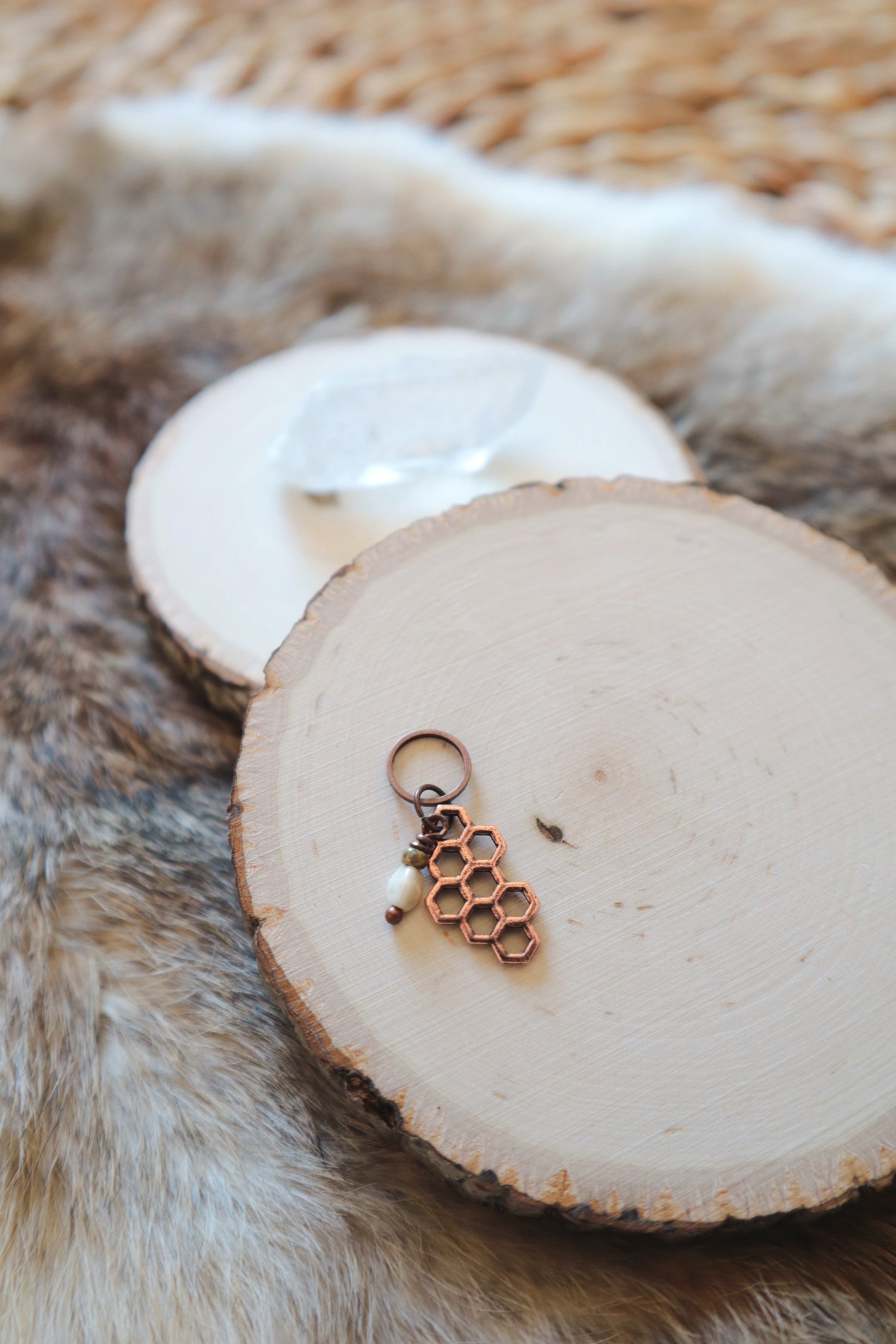 Copper Stitch Marker Horse Feather Fiber Arts