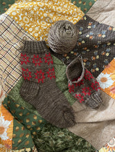 Load image into Gallery viewer, Quilty Cabin Socks // PDF Knitting Pattern