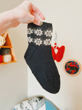 Load image into Gallery viewer, Quilty Cabin Socks // PDF Knitting Pattern