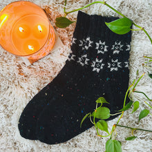 Load image into Gallery viewer, Quilty Cabin Socks // PDF Knitting Pattern