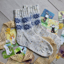 Load image into Gallery viewer, Quilty Cabin Socks // PDF Knitting Pattern
