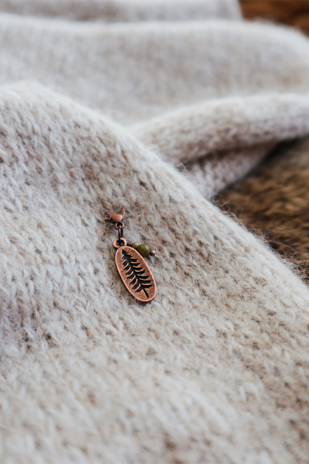 Copper Pine // Progress Keeper or Stitch Marker