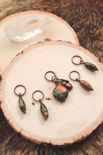 Load image into Gallery viewer, Unakite + Acorn // Stitch Marker Set
