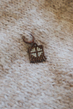 Load image into Gallery viewer, Quilted Fringe Hand Beaded Stitch Marker // removable stitch marker
