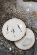 Load image into Gallery viewer, Moonstone + Silver Flower // Stitch Marker
