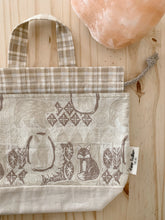 Load image into Gallery viewer, Sock Sized Project Bag - Natural Woodland
