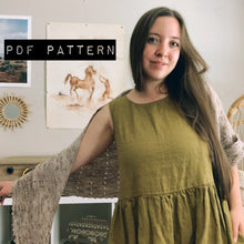 Load image into Gallery viewer, Quail Feather Wrap // PDF Knitting Pattern
