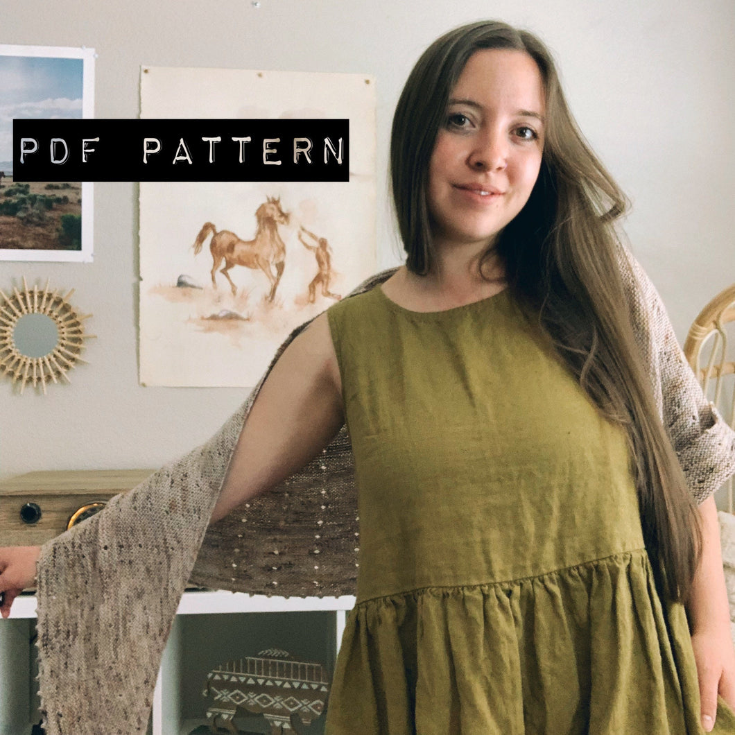 Quail Feather Wrap // PDF Knitting Pattern